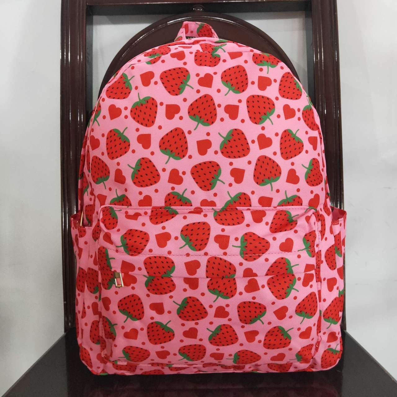 BA0152 10*13.9*4 inches western strawberry backpack bag 20231024 RTS