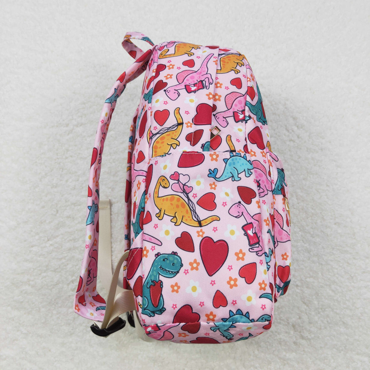 NO MOQ RTS BA0154(1) Kids Backpack Cute Dinosaur Heart Mixed Print Toddler School Bag 202610