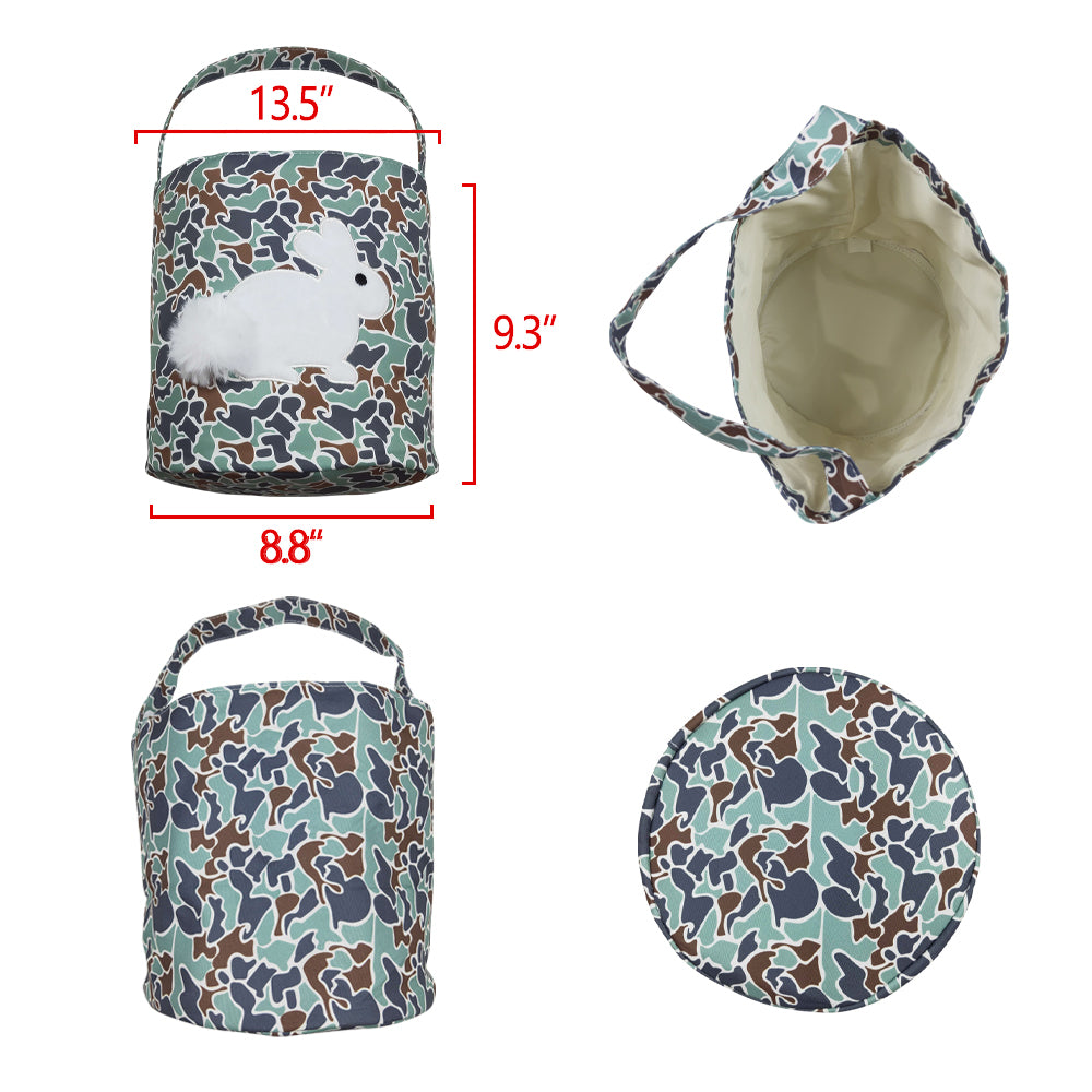 BA0157 size:13.5cm*9.3cm*8.8cm camo Easter rabbit canvas bag RTS