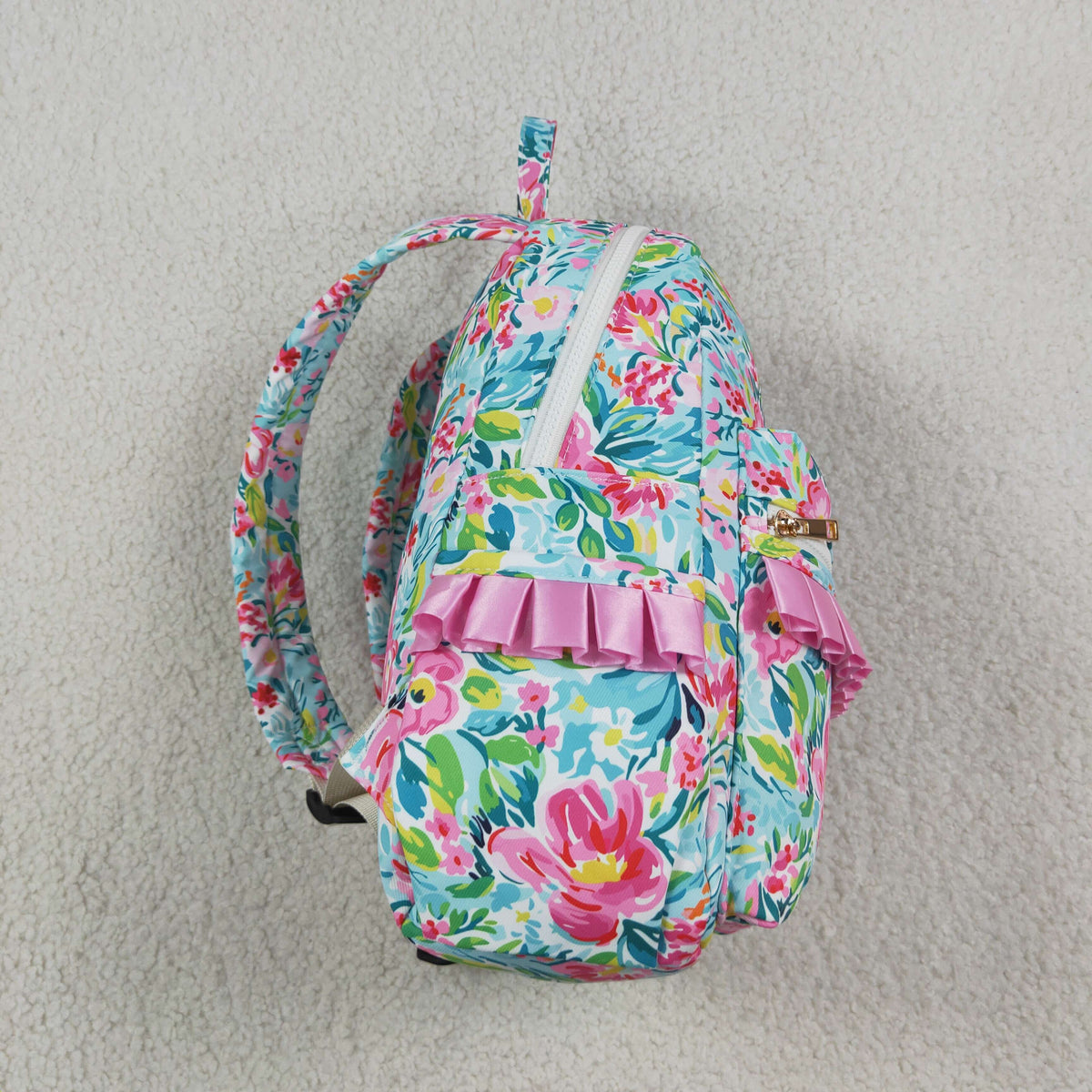 NO MOQ RTS BA0176 spring flower bag 10*13.9*4 inches Girls School Backpack 202609