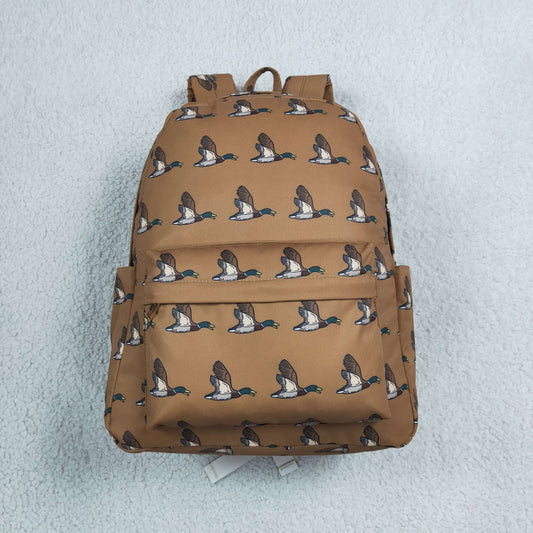 NO MOQ RTS BA0201 Kids Backpack Mallard Duck Print Canvas School Backpack 202609