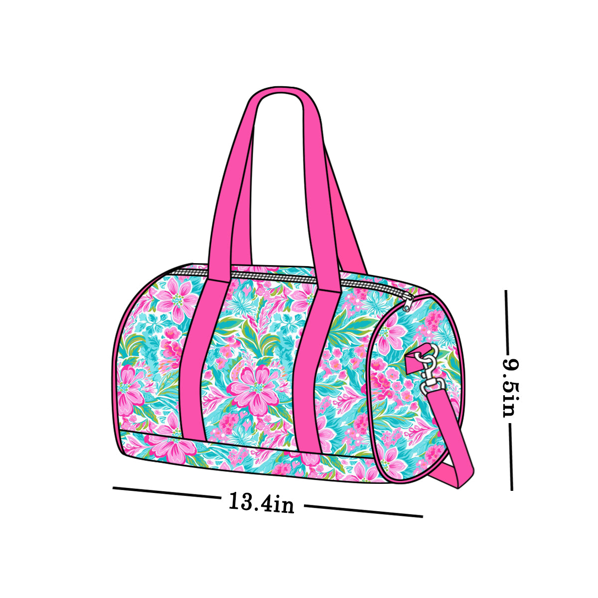 BA0204 flower handbag hold-all bag 18.5*11.2*7.9 inches preorder