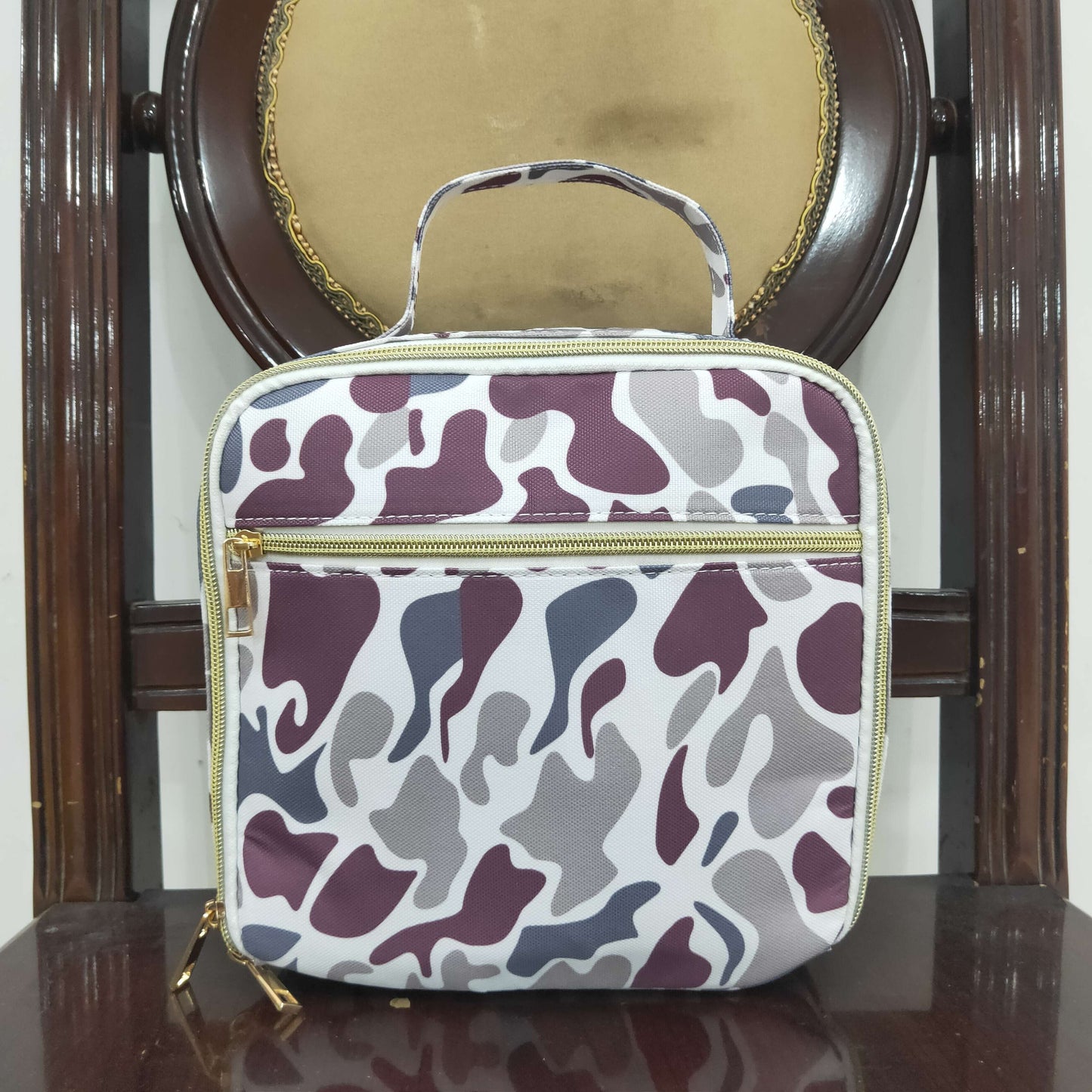 BA0227 preorder sibling western Lunch bag camo bag 202407  13.38*3.94*3.54*9.45Inches