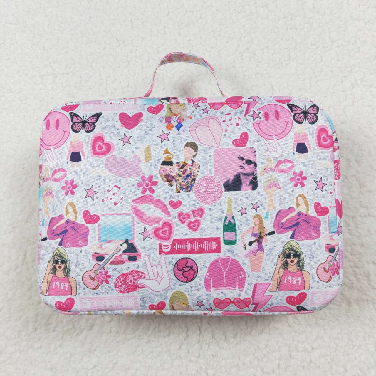 BA0235 sibling western Lunch box bow ruffle pink bag 202407 RTS 13.38*3.94*3.54*9.45Inches