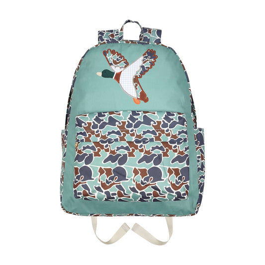 NO MOQ RTS BA0259(1) Kids Backpack Camo Mallard Duck Patch Print Children School Bag 202610