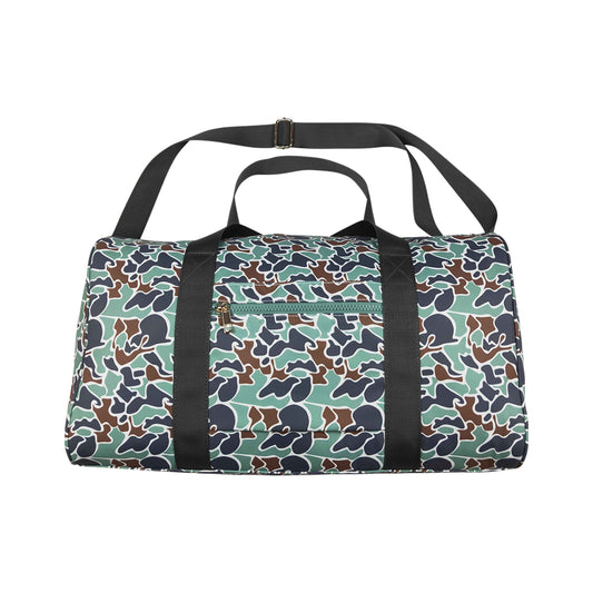 NO MOQ RTS BA0263 Kids Bag Vintage Green Camo Print Travel Duffle Bag 202610