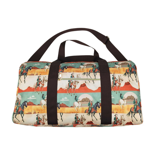 NO MOQ RTS BA0265 Kids Bag Western Cowboy Horse Print Travel Duffle Bag 202610