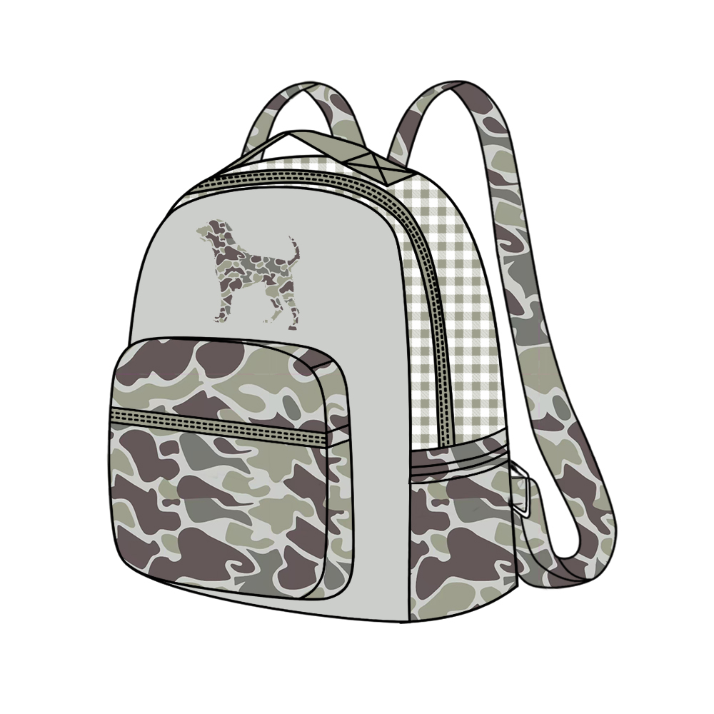 BA0268 dog hunt camo backpack bag 10*13.9*4 inches 202408 preorder