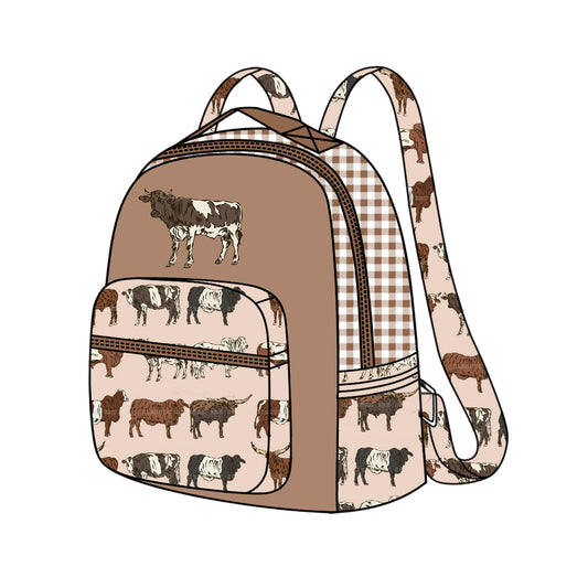 BA0269 cow farm camo backpack bag 10*13.9*4 inches 202408 preorder