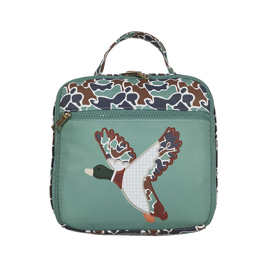 NO MOQ RTS BA0270 Kids Bag Camo Flying Duck Mixed Print Portable Insulated Lunch Bag 202610