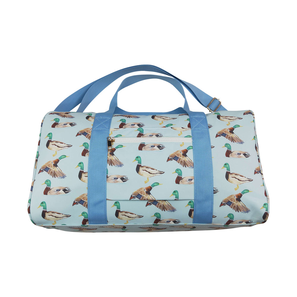 NO MOQ RTS BA0275 Kids Bag Mallard Duck Watercolor Print Travel Duffle Bag 202610