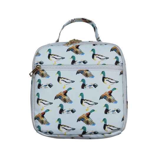 NO MOQ RTS BA0276 Kids Bag Mallard Duck Allover Print Portable Insulated Lunch Bag 202610