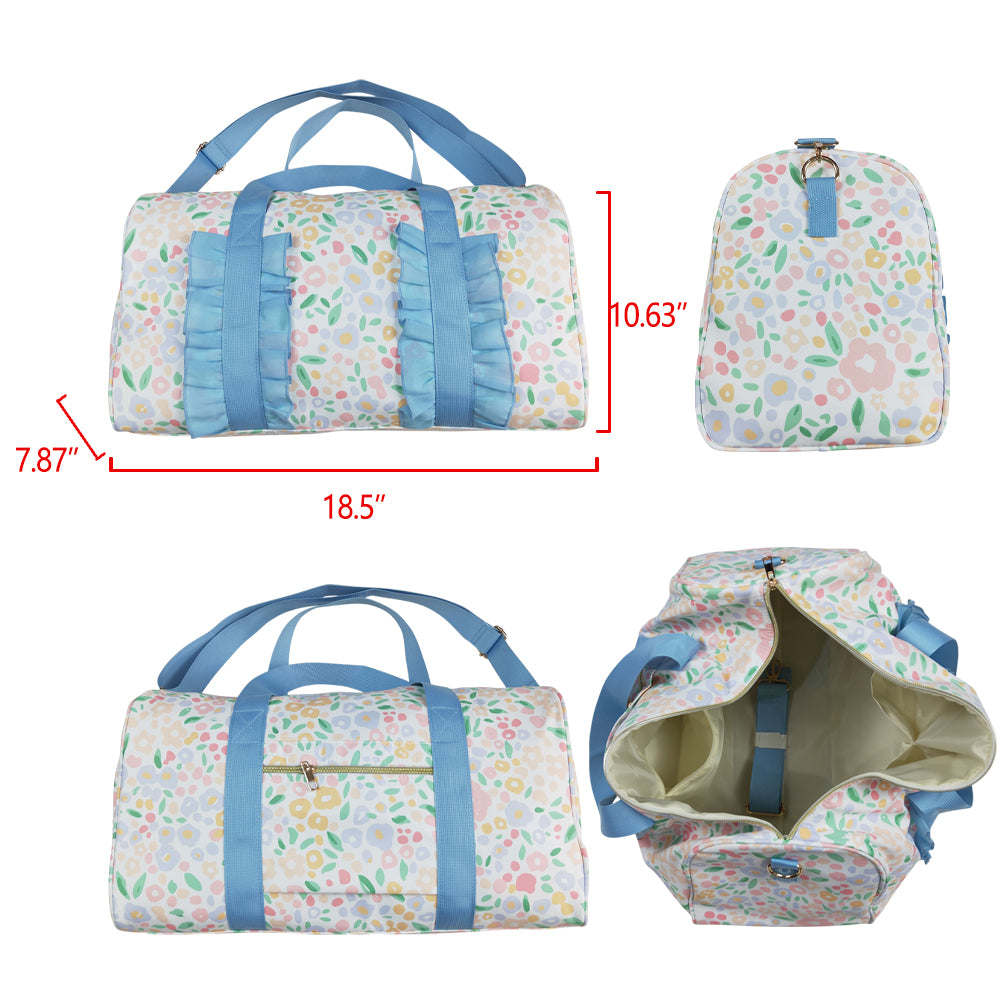 BA0292 flowers spring handbag hold-all bag 18.5*11.2*7.9 inches RTS Free shipping order $100+