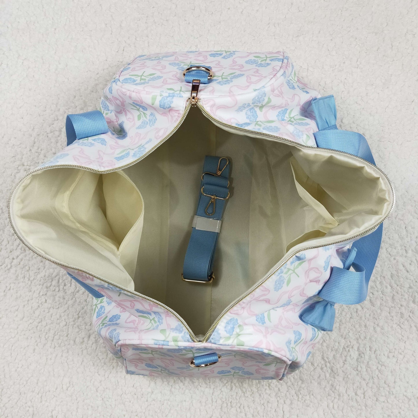 BA0294 flowers bow spring handbag hold-all bag 18.5*11.2*7.9 inches RTS Free shipping order $100+