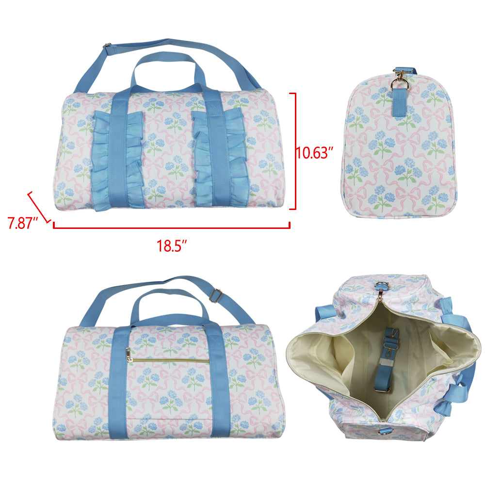 BA0294 flowers bow spring handbag hold-all bag 18.5*11.2*7.9 inches RTS Free shipping order $100+