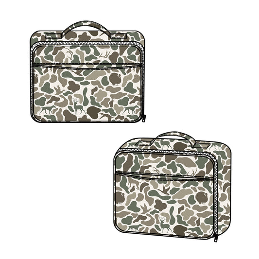 BA0305 preorder sibling western camo meal box Lunch box bag 3.5*8.5*8.5  inches