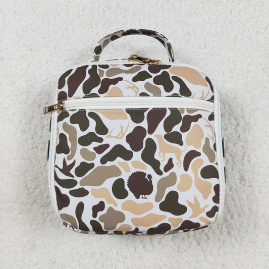 BA0305  RTS sibling western camo meal box Lunch box bag 3.5*8.5*8.5  inches