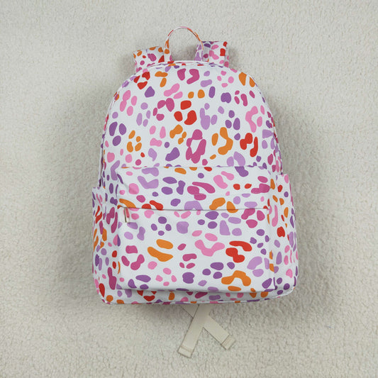 BA0307 pink leopard  backpack bag 5*17*13.5  inches 202507 RTS