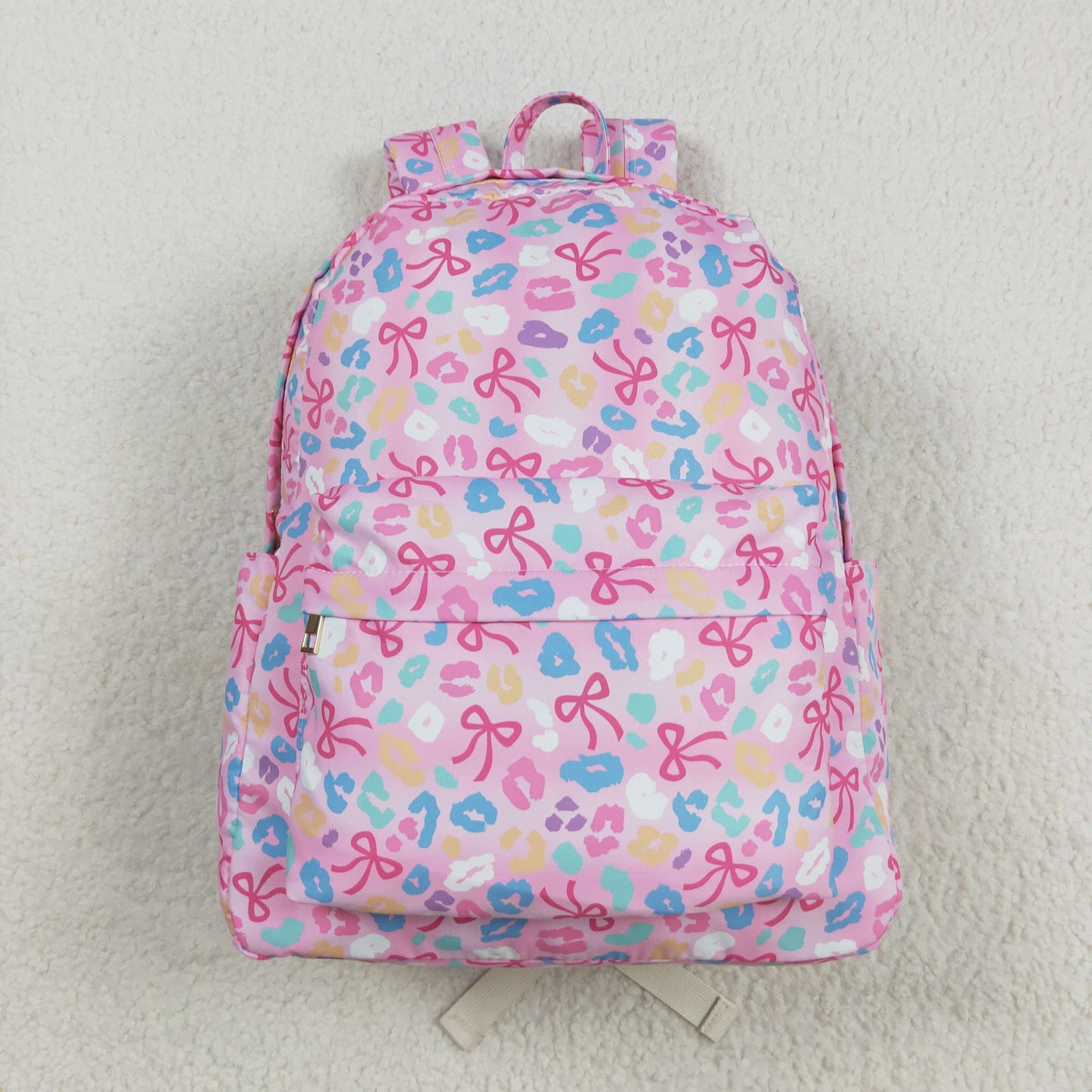 BA0319 BOW LEOPARD  backpack bag 5*17*13.5  inches 202508 RTS