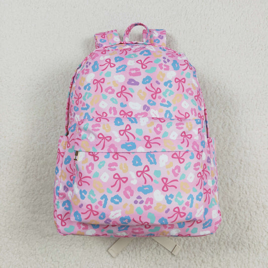 BA0319 BOW LEOPARD  backpack bag 5*17*13.5  inches 202508 RTS