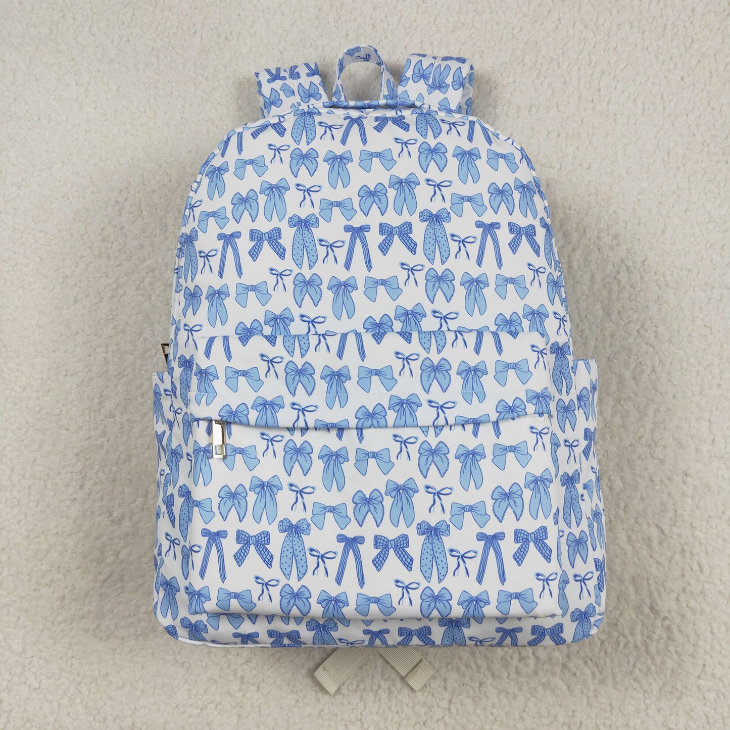 BA0322 bow blue  backpack bag 5*17*13.5  inches 202507 RTS