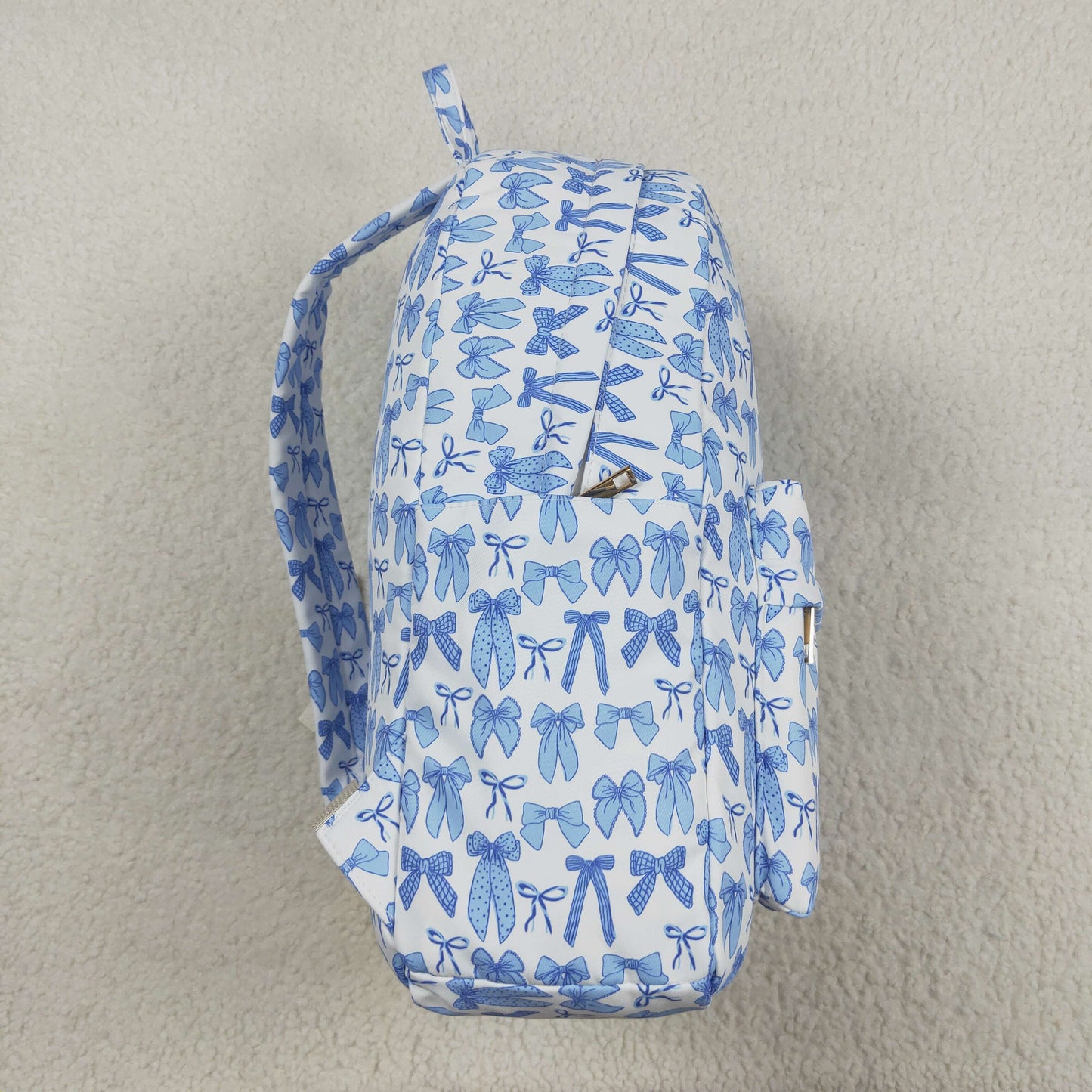 BA0322 bow blue  backpack bag 5*17*13.5  inches 202507 RTS
