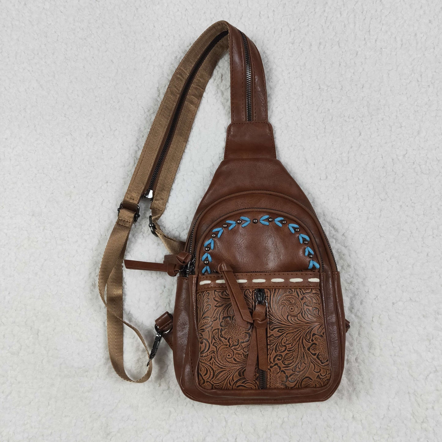 BA0330 Women's Bohemian sling  Crossbody Bag with Adjustable Strap 27.6*37.7inches & 5.1*18.5*11.4  leather bag  202507 RTS