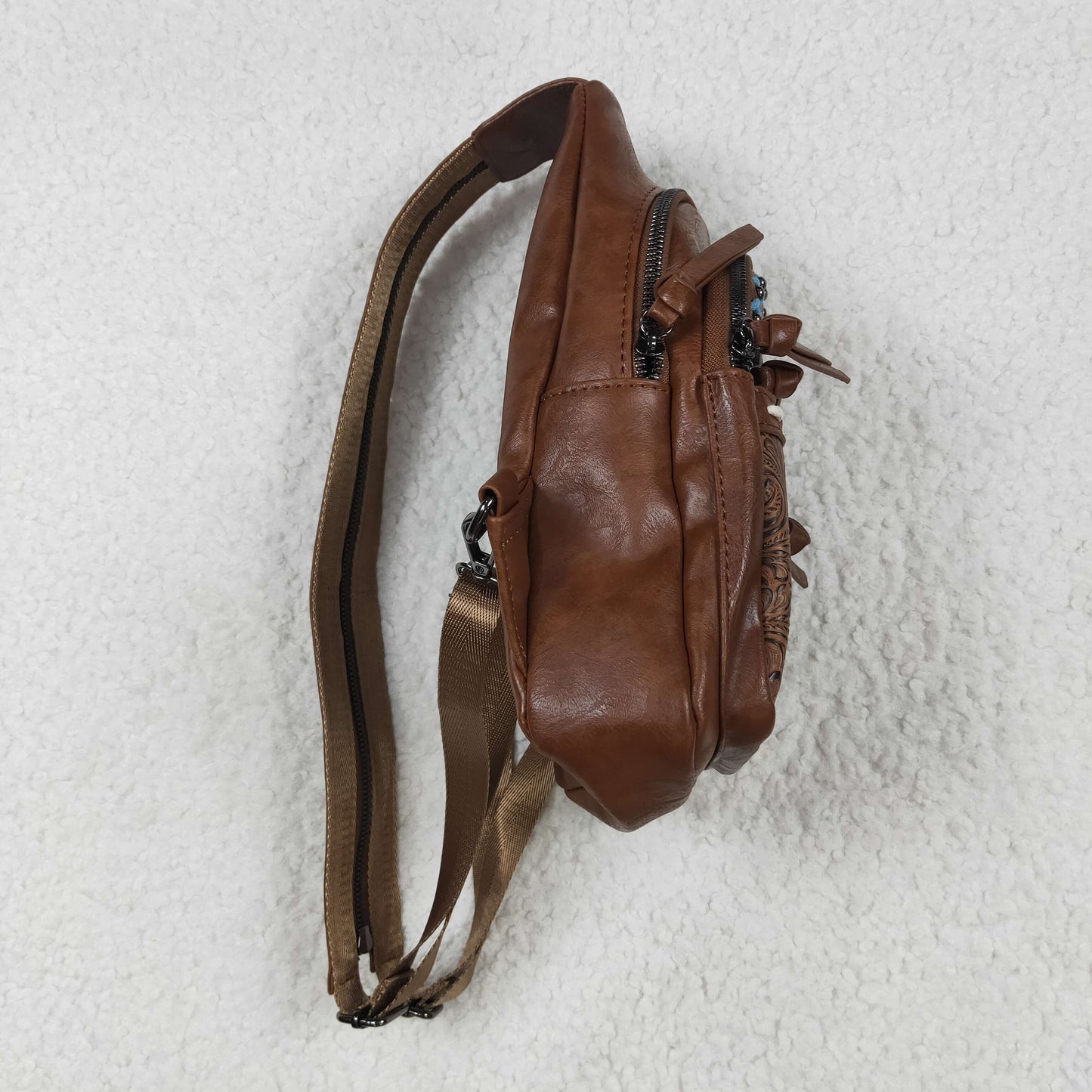 BA0330 Women's Bohemian sling  Crossbody Bag with Adjustable Strap 27.6*37.7inches & 5.1*18.5*11.4  leather bag  202507 RTS