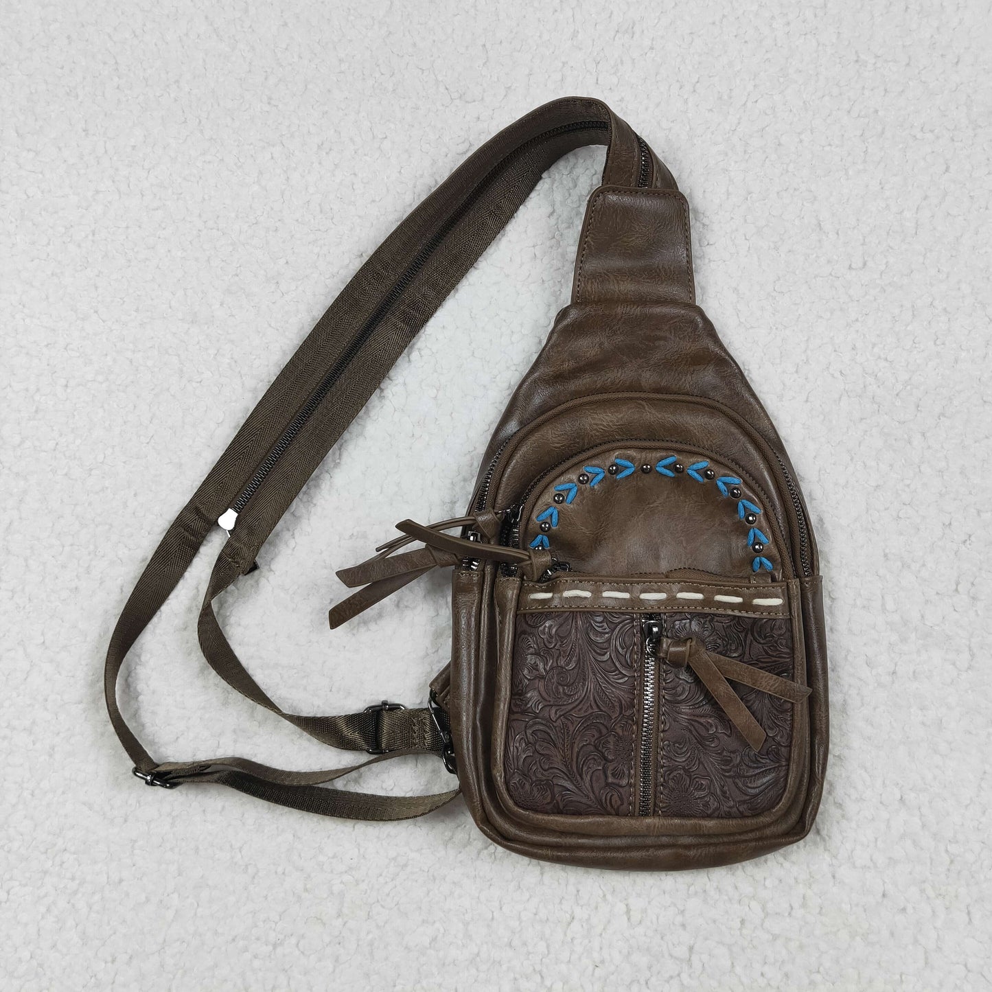 BA0331 Women's Bohemian sling  Crossbody Bag with Adjustable Strap 27.6*37.7inches & 5.1*18.5*11.4 leather bag  202507 RTS