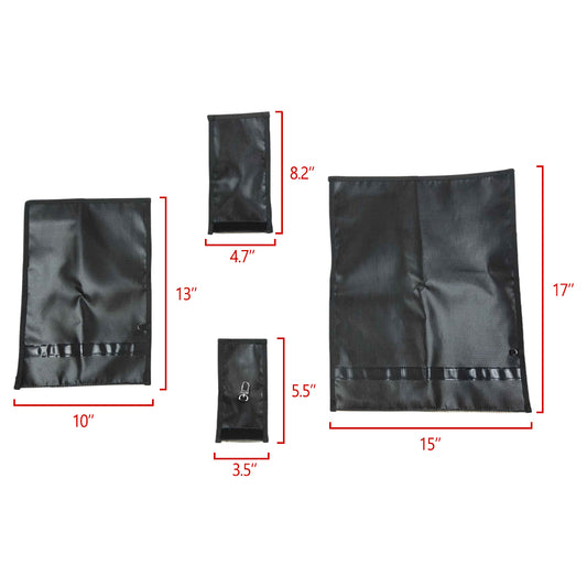 BA0329  Black 4Pcs Faraday Bag Portable Fireproof Waterproof Safe Reliable Faraday Signal Blocking Bag for Laptops Tablets Phone Car Keys  inches 202506