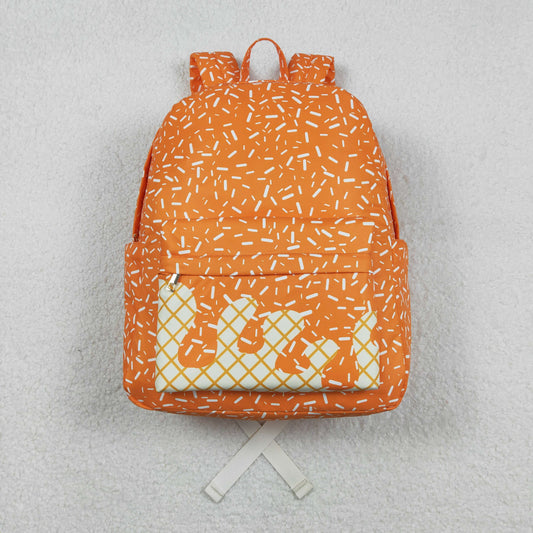 BA0339 RTS orange splatter ice cream drip  backpack bag 5*17*13.5  inches 202511