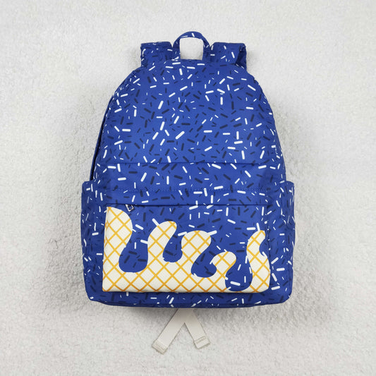 BA0340 RTS  blue splatter ice cream drip  backpack bag 5*17*13.5  inches 202511