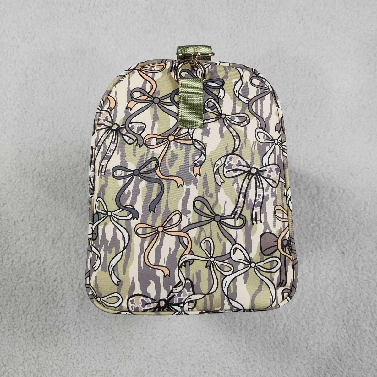 NO MOQ RTS BA0392 Bow Camo Allover Print Duffle Travel Bag 202610