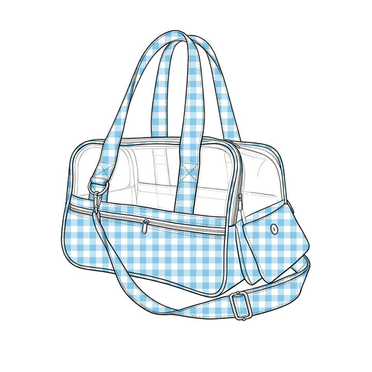 BA0402 pink checkerboard pet carrier bag RTS 7.8*10.6*18.5 inches 202607 preorder