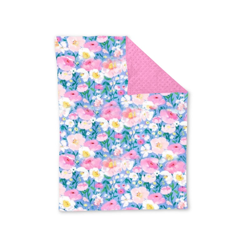 MOQ 3 CUSTOM BL0134 pink flower blanket