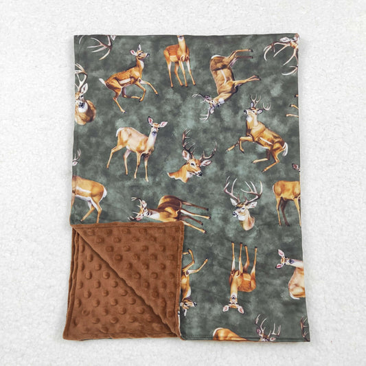 BL0168 deer green blanket western RTS  202410