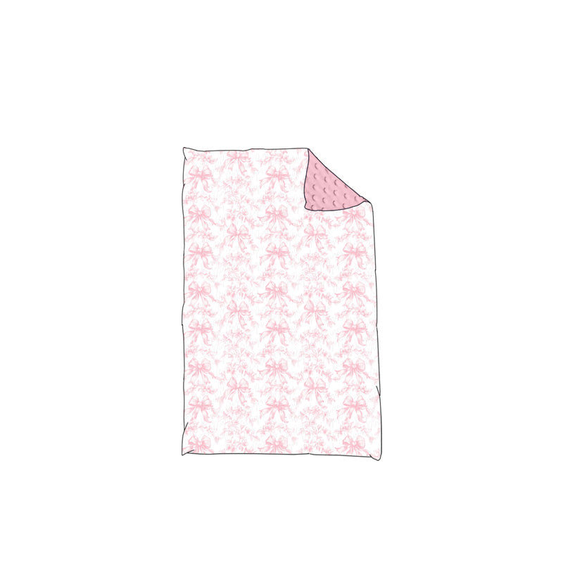 BL0194 pink bow blanket preorder  202412