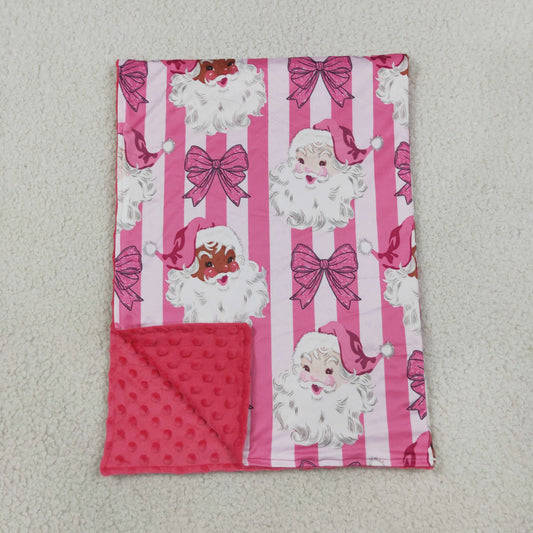 BL0255 pink Christmas Santa western blanket RTS 202608  RTS