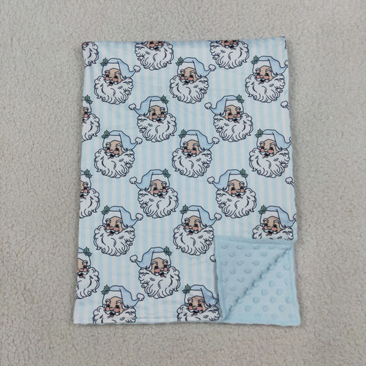 BL0256 BLUE Christmas Santa western blanket RTS 202608  RTS