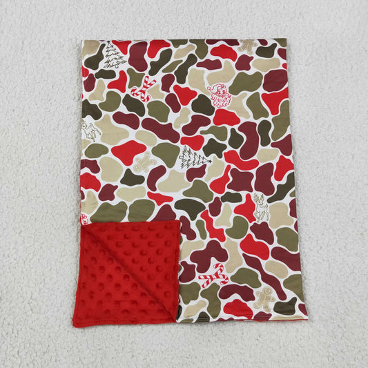 BL0257 Christmas camo cane western blanket RTS 202608  RTS