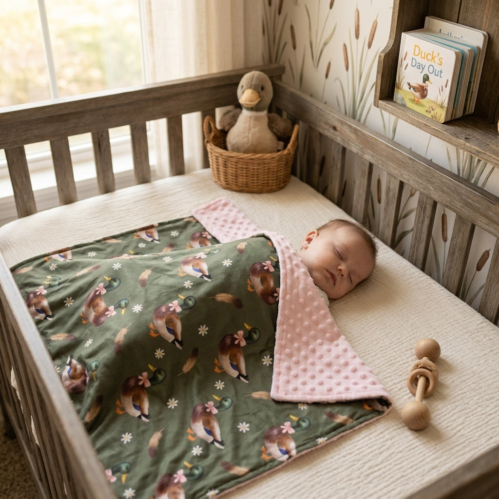 RTS NO MOQ BL0283 western duck GREEN blanket   202609