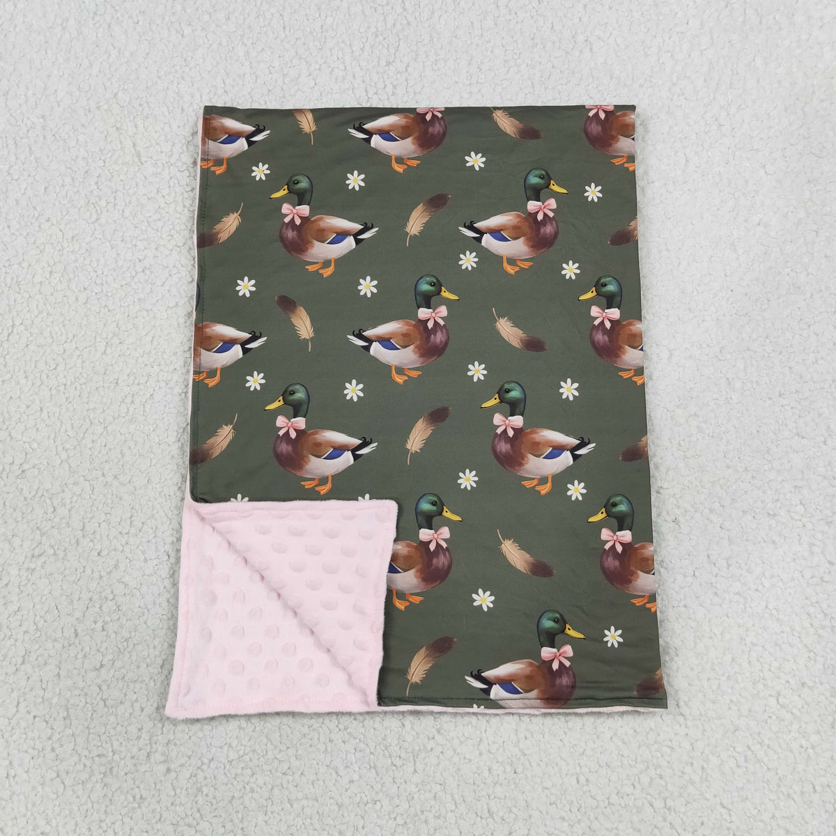 RTS NO MOQ BL0283 western duck GREEN blanket   202609