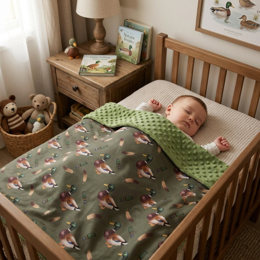 RTS NO MOQ BL0287 western duck GREEN blanket 202609