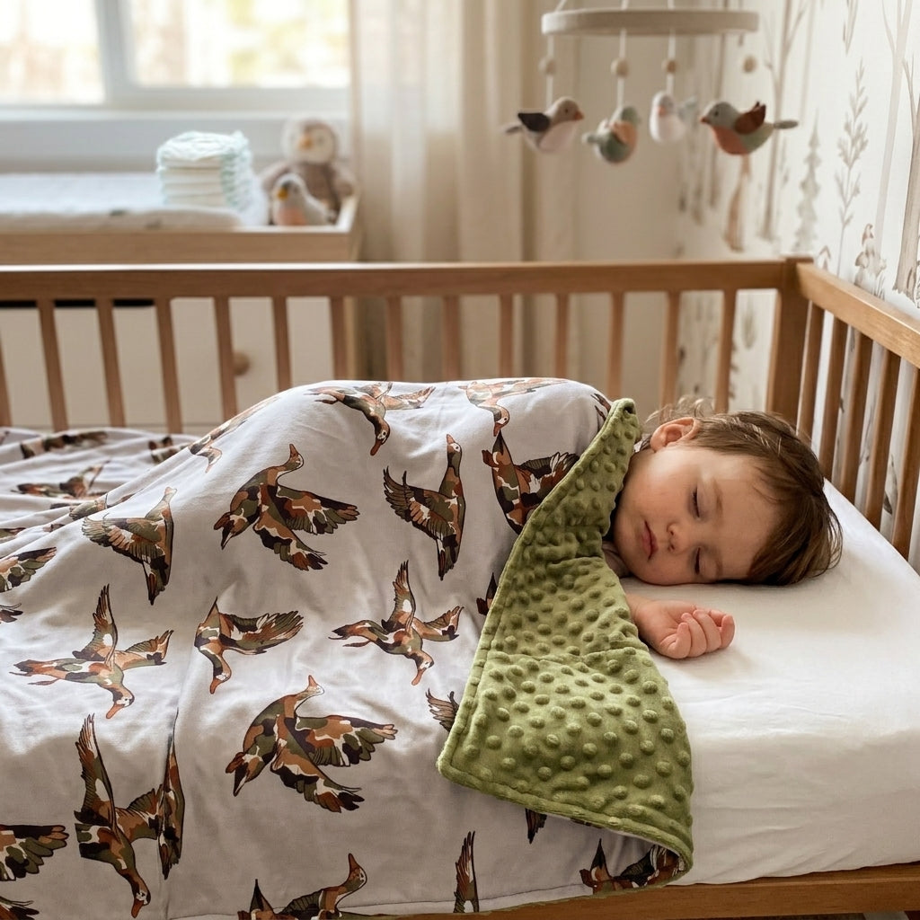 RTS NO MOQ BL0288 western duck GREEN blanket 202609