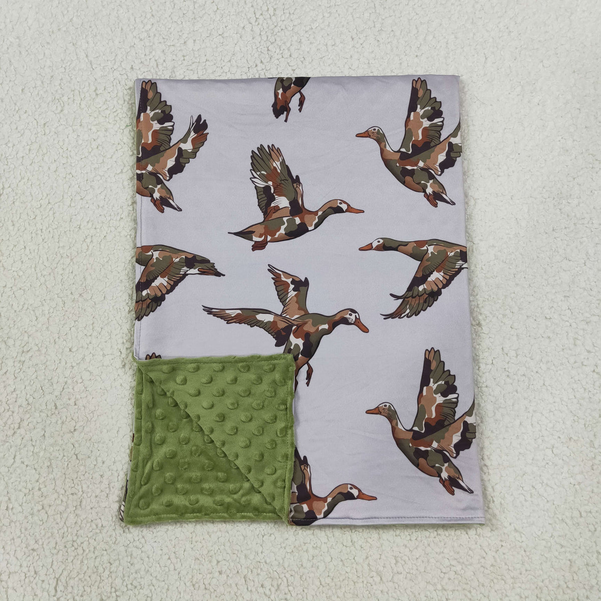 RTS NO MOQ BL0288 western duck GREEN blanket 202609