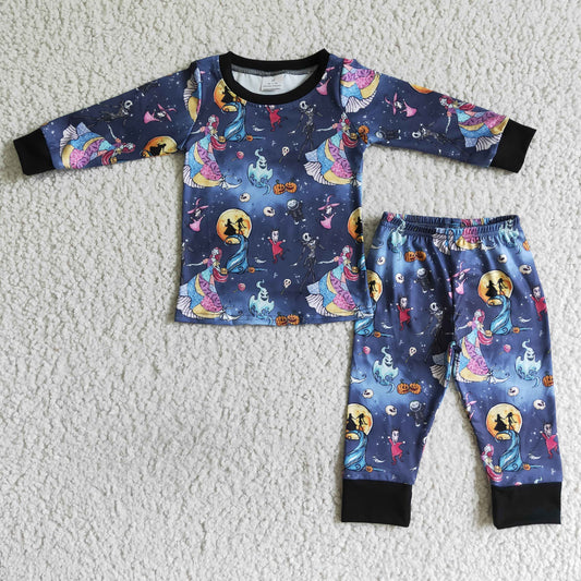 promotion 202409 BLP0020 Halloween night before christmas boy pajamas outfit BAMBOO 202409 sibling RTS