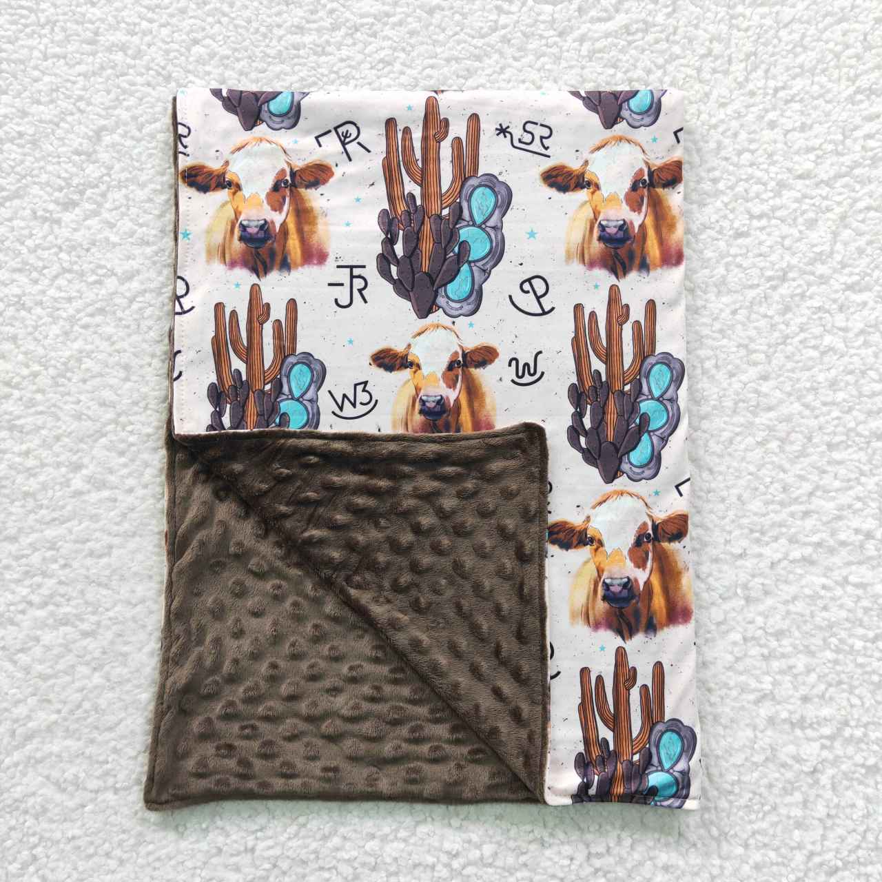 BLP0050 RTS western cactus Baby blanket 20230522