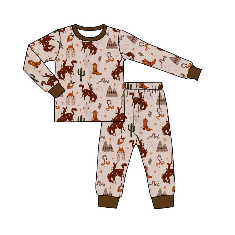 BLP0183 preorder western cartoon  long sleeve kids boy pajamas outfit  20230520