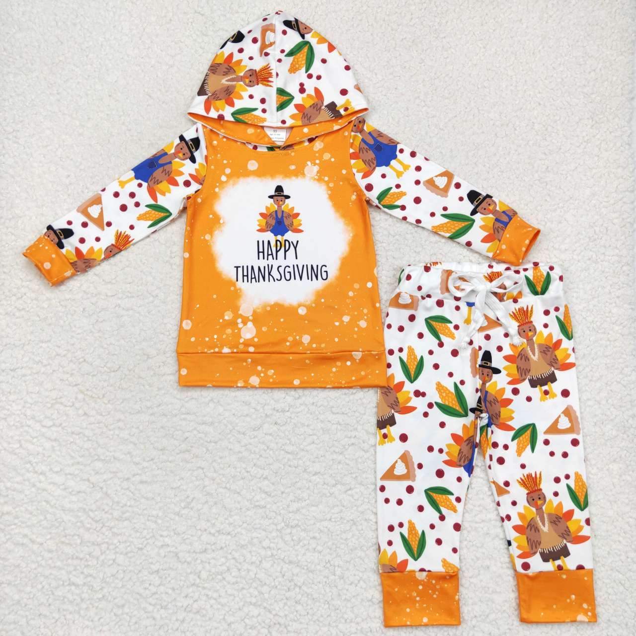 BLP0222 hoodie Thanksgiving western long sleeve children boys girl outfit RTS 20231005