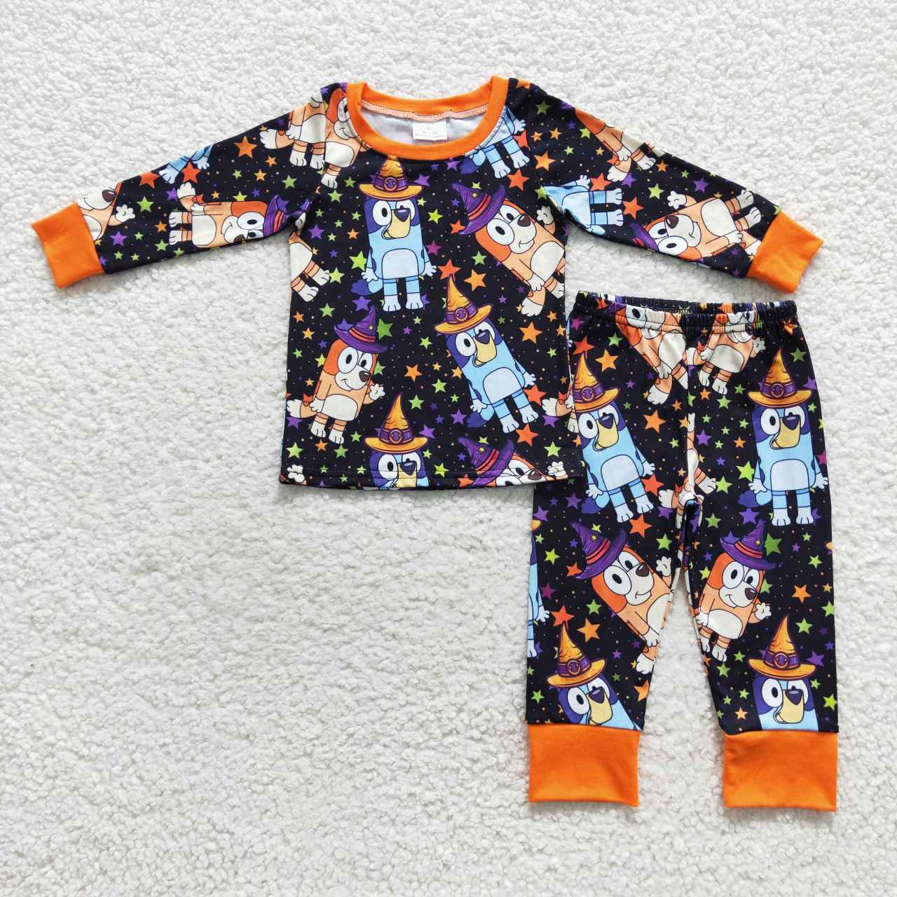 BLP0273 RTS Halloween blue dog long sleeve pants boy outfit 20230805 RTS